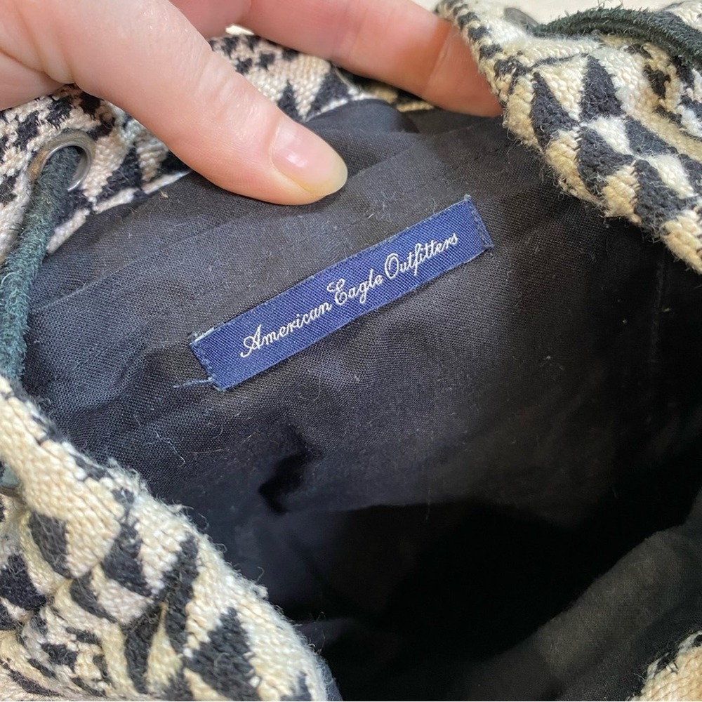 American Eagle Drawstring Tribal Aztec Print Embr… - image 6